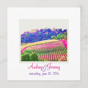 PixDezines Tuscany Vinyard/bestemmings bruiloft Kaart