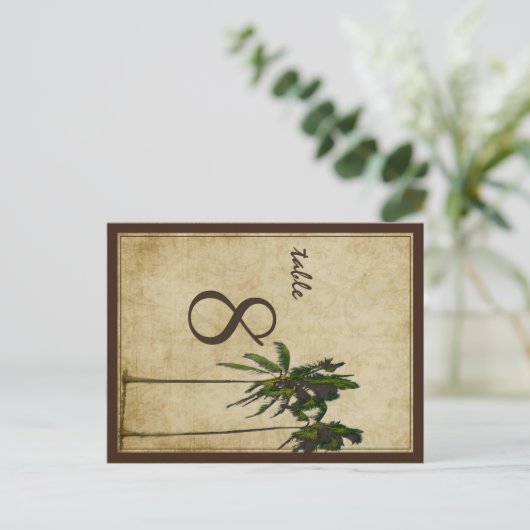 PixDezines tweelinghandpalmen/doe-het-zelf letter Briefkaart (Staand voorkant)