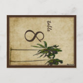 PixDezines tweelinghandpalmen/doe-het-zelf letter Briefkaart (Achterkant)