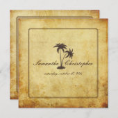 PixDezines  tweelingpalmen, Bahama-stijl Kaart (Voorkant / Achterkant)