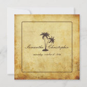 PixDezines  tweelingpalmen, Bahama-stijl Kaart (Voorkant)