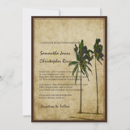 PixDezines  tweelingpalmen Kaart (Achterkant)