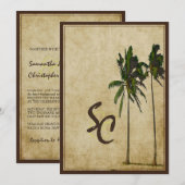 PixDezines  tweelingpalmen Kaart (Voorkant / Achterkant)