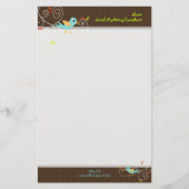 PixDezines Tweet, tweet, SEO marketing/DIY kleur Briefpapier (Voorkant)