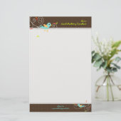 PixDezines Tweet, tweet, SEO marketing/DIY kleur Briefpapier (Staand voorkant)