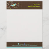 PixDezines Tweet, tweet, SEO marketing/DIY kleur Gepersonaliseerd Briefhoofd (Voorkant)