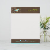 PixDezines Tweet, tweet, SEO marketing/DIY kleur Gepersonaliseerd Briefhoofd (Staand voorkant)