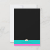 PixDezines Twin Palms, aqua blue Save The Date (Achterkant)