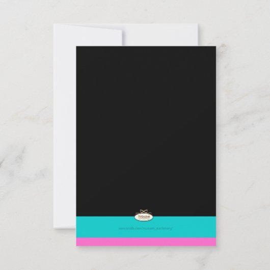 PixDezines Twin Palms, aqua blue Save The Date (Achterkant)