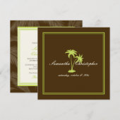 PixDezines Twin Palms, Chocolade Munt Kaart (Voorkant / Achterkant)