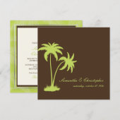 PixDezines Twin Palms, Chocolate+Kiwi Kaart (Voorkant / Achterkant)