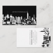 PixDezines twin towers NYC skyline Visitekaartje (Voorkant / Achterkant)