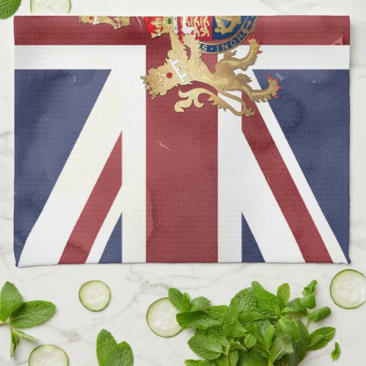 PIXDEZINES UNION JACK EN INSIGNIA THEEDOEK (Gevouwen)