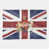 PIXDEZINES UNION JACK EN INSIGNIA THEEDOEK (Horizontaal)