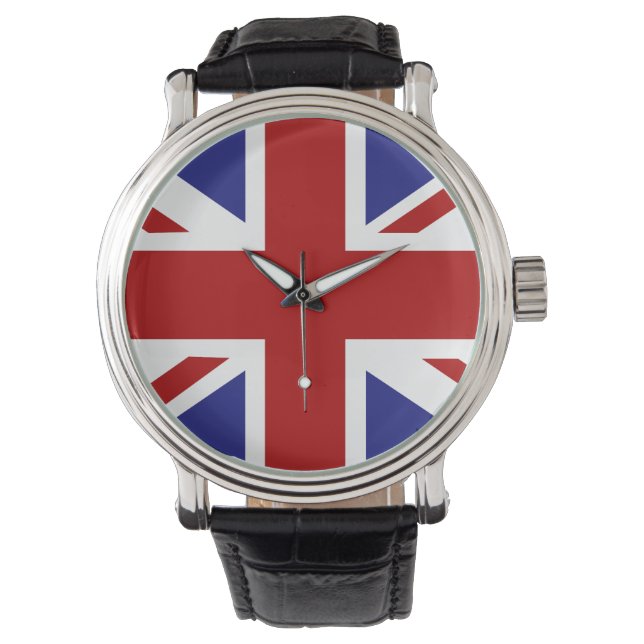 PixDezines Union jack vlag Horloge (Voorkant)