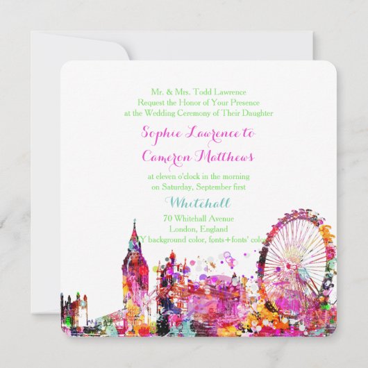 PixDezines urban/london/DIY achtergrondkleur Kaart (Achterkant)