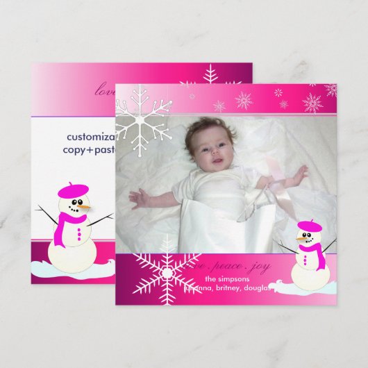 PixDezines Vakantie fotokaarten Feestdagenkaart (Voorkant / Achterkant)