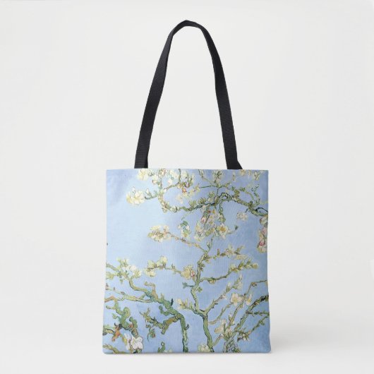PixDezines Van Gogh Amandelbloesem/Hemelsblauw Tote Bag (Voorkant)