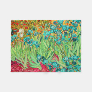PixDezines van gogh/blauwgroen irises/st. remy Fleece Deken