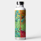 PixDezines Van Gogh Blauwgroen Irises, St. Remy Waterfles (Rechts)