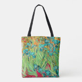 PixDezines Van Gogh Blauwgroen irissen/St. Remy Tote Bag (Achterkant)
