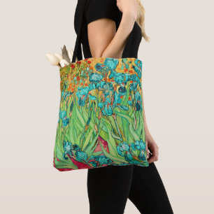 PixDezines Van Gogh Blauwgroen irissen/St. Remy Tote Bag
