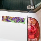 PixDezines van gogh iris/st. remy Bumpersticker (Op Truck)