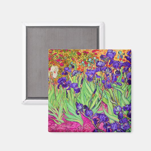 PixDezines van gogh iris/st. remy Magneet (Voorkant / Achterkant)
