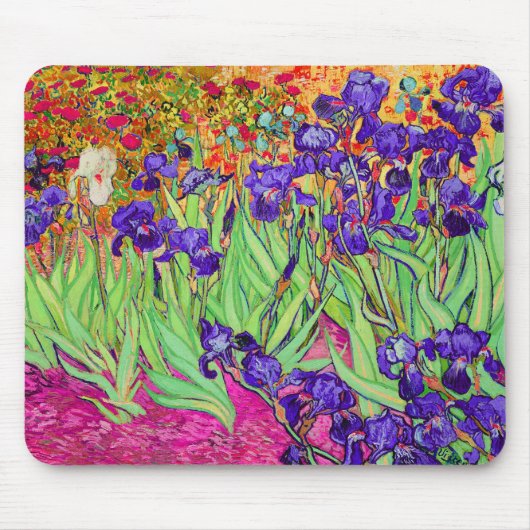 PixDezines van gogh iris/st. remy Muismat (Voorkant)