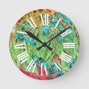 PixDezines van gogh iris/st. remy Ronde Klok