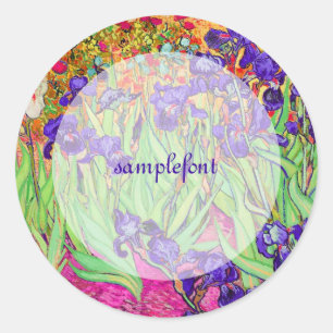PixDezines van gogh iris/st. remy Ronde Sticker