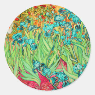 PixDezines van gogh iris/st. remy Ronde Sticker