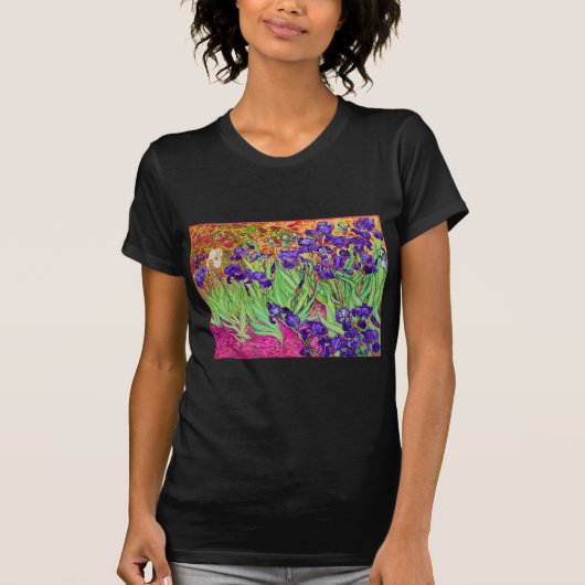 PixDezines van gogh iris/st. remy T-shirt (Voorkant)