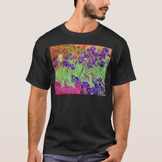 PixDezines van gogh iris/st. remy T-shirt (Voorkant)