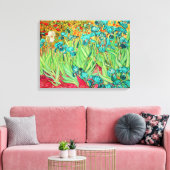 PixDezines van gogh irises/st. remy Canvas Afdruk (Insitu (Woonkamer))
