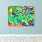 PixDezines van gogh irises/st. remy Canvas Afdruk (Insitu (Houten vloer))