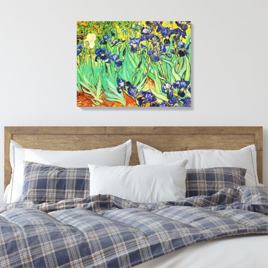 PixDezines van gogh irises/st. remy Canvas Afdruk (Insitu (Slaapkamer))