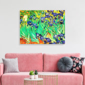 PixDezines van gogh irises/st. remy Canvas Afdruk (Insitu (Woonkamer))