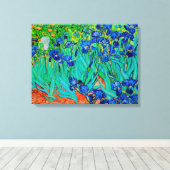 PixDezines van gogh irises/st. remy Canvas Afdruk (Insitu (Houten vloer))