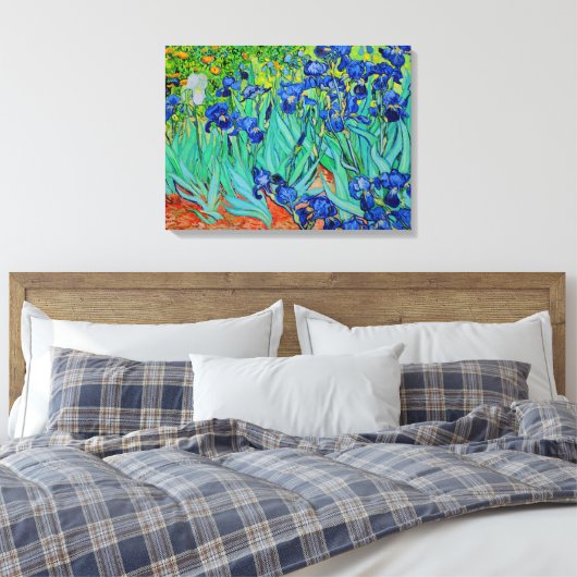 PixDezines van gogh irises/st. remy Canvas Afdruk (Insitu (Slaapkamer))