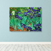 PixDezines van gogh irises/st. remy Canvas Afdruk (Insitu (Houten vloer))