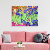 PixDezines van gogh irises/st. remy Canvas Afdruk (Insitu (Woonkamer))