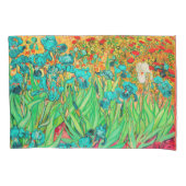 PixDezines Van Gogh Irissen/Blauwgroen/St. Remy Kussensloop (Voorkant-Links)