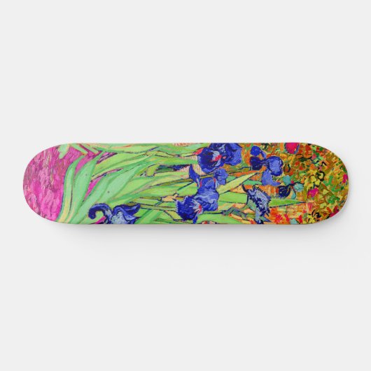PixDezines van gogh paarse irises Persoonlijk Skateboard (Horizontaal)