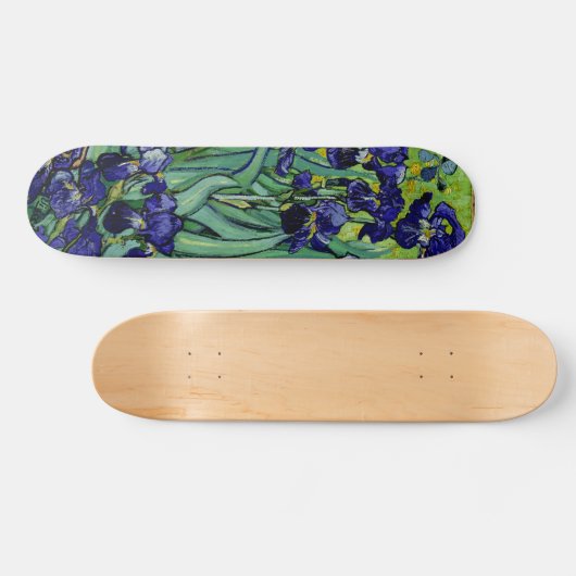 PixDezines van gogh paarse irises Skateboard (Horizontaal)
