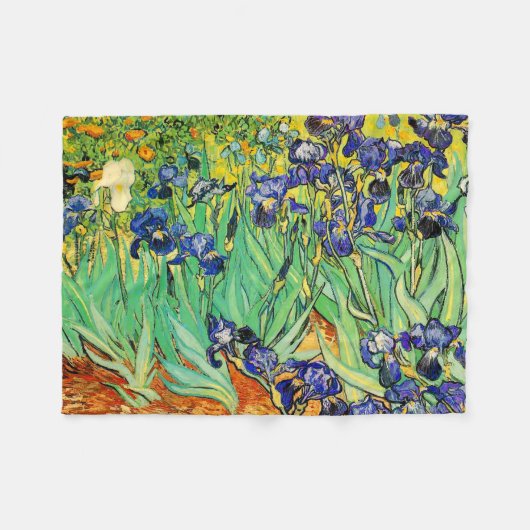 PixDezines van gogh/paarse irises/st. remy Fleece Deken (Voorkant (Horizontaal))