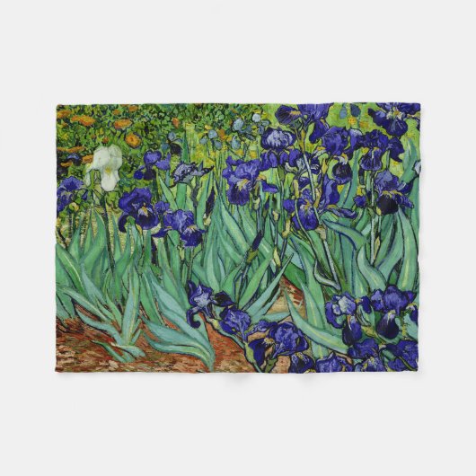 PixDezines van gogh/paarse irises/st. remy Fleece Deken (Voorkant (Horizontaal))