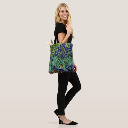 PixDezines Van Gogh Paarse Irises/St. Remy Tote Bag (Op model)