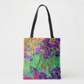 PixDezines Van Gogh Paarse Irises/St. Remy Tote Bag (Voorkant)