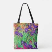 PixDezines Van Gogh Paarse Irises/St. Remy Tote Bag (Achterkant)